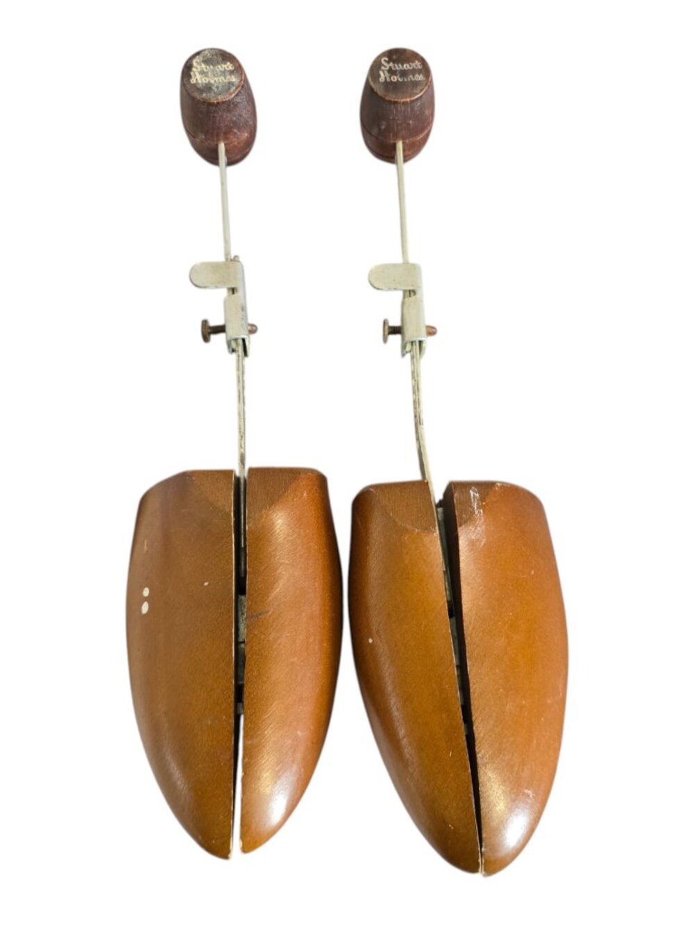 Vintage Stuart Holmes Pair Adjustable Wooden Shoe Trees Size #3 Read For Sizes